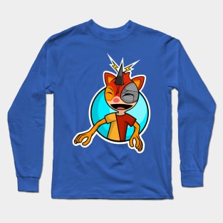 Laughing Cyborg Squirrel Long Sleeve T-Shirt